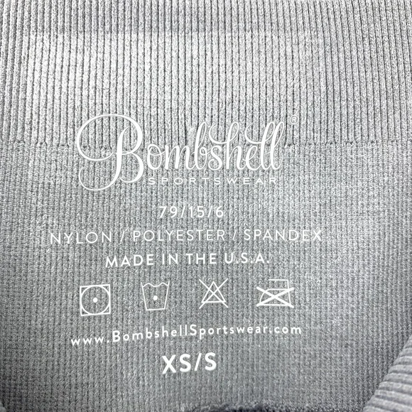 Bombshell Sportswear Women's Size XS Pro Seamless Leggings Gray - Picture 6 of 7